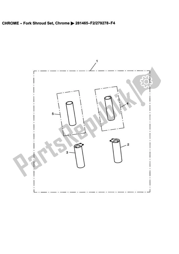 Wszystkie części do Fork Shroud Set >281465-f2/279278-f4 Triumph America Carburettor 790 2002 - 2007